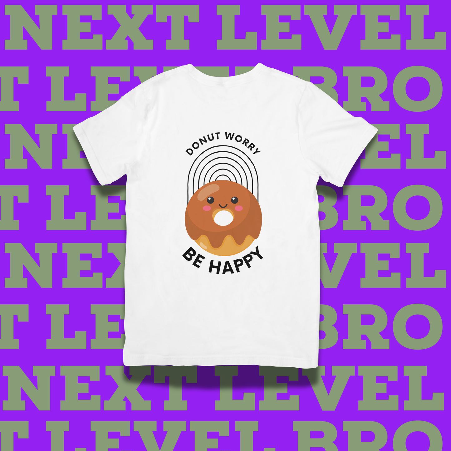 Donut Worry Be Happy Men's T-shirt